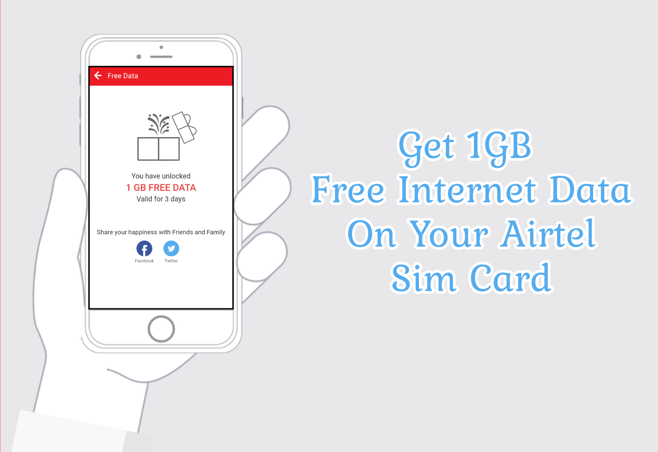 Airtel Sim 1GB Free Internet Data Kaise Paye