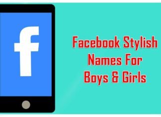 Facebook Stylish Names For Boys and Girls