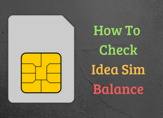 How To Check Idea Sim Balance